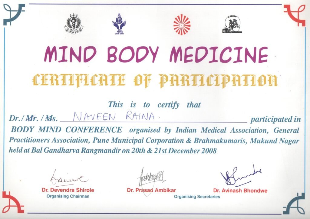 BODY MIND CONFERENCE organised by Indian Medical Association, General Practitioners Association, Pune Municipal Corporation & Brahmakumaris,